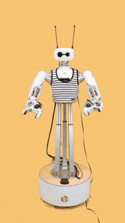 PollenRobotics hello hey robot waving GIF
