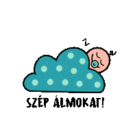 cseppkewebshop goodnight dream sleeping alom Sticker