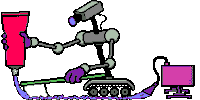 robot cleaning Sticker