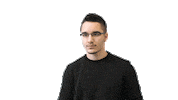 glasses what Sticker by Witefield