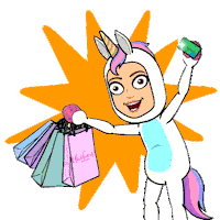 shopping unicorn Sticker by UnibowStore