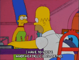 homer simpson write GIF
