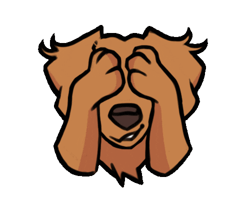 Golden Retriever Cartoon Sticker
