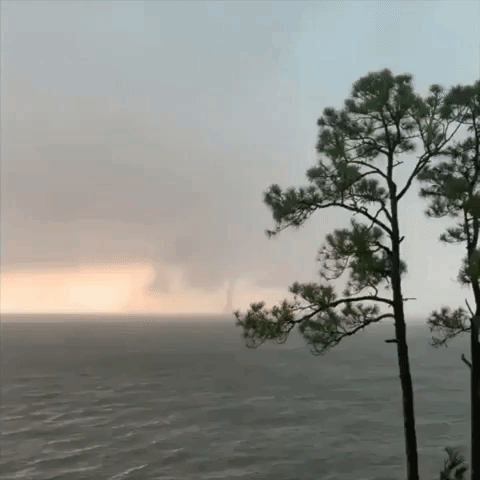 Waterspout Forms Off Coast of Florida's St George Island