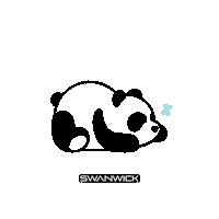 relax panda Sticker by Swanwick Sleep