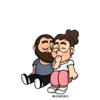 Disparcomics love kiss amor beso Sticker