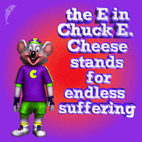 Chuck E Cheese Joke GIF by AnimatedText