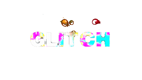 Glitch Glow Sticker