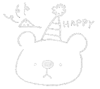 pocomoco0v0 happy bear くま kuma Sticker