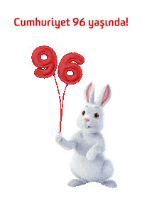 Fibabanka cumhuriyet 96 29 ekim tavsan Sticker