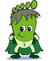 TheFootkin superhero super hero keepsafe personal hygiene Sticker