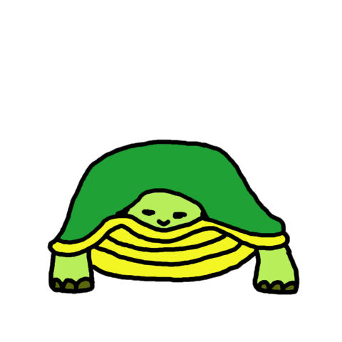 turtle hiding Sticker