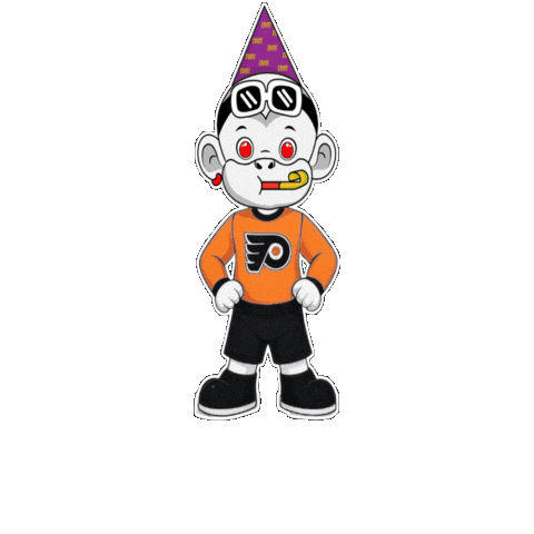 Philadelphia Flyers White Monkey Sticker by Zhot