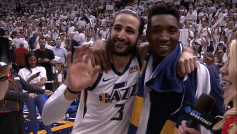 best friends hugs GIF by Utah Jazz
