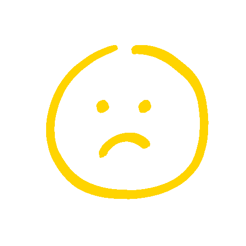 Sad Yellow Face Sticker