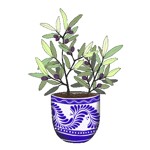 Flower Pot Tree Sticker