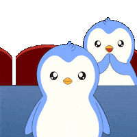 We Did It Cheers Sticker by Pudgy Penguins