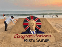 Indian Sand Artist Celebrates Rishi Sunak, UK's First British-Asian Prime Minister