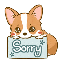 Sorry Welsh Corgi Sticker by Lazy Corgi