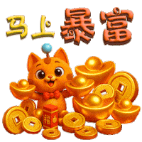 Gold Horse Sticker by BerjayaTimesSquare