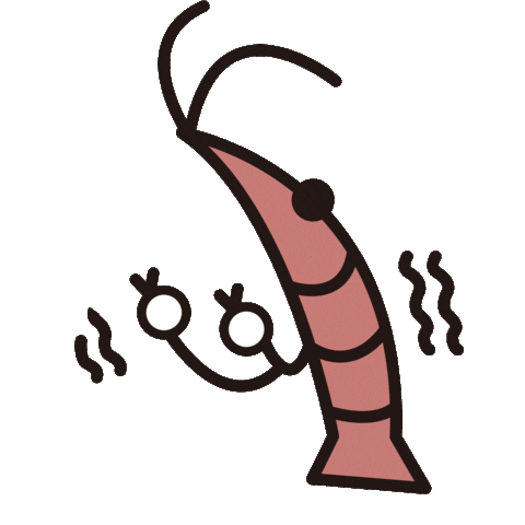 Shrimp Prawn Sticker by okushibashouten