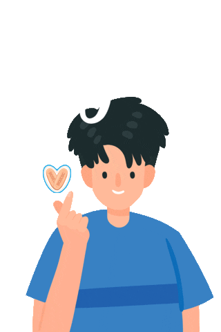 Biogesic care fh fingerheart blueheart Sticker