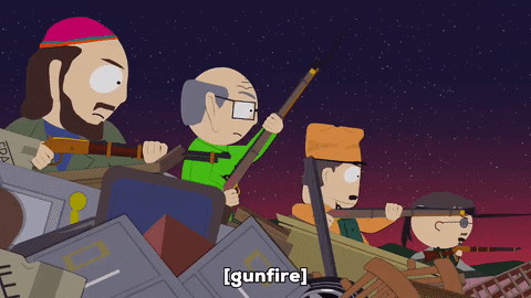 shooting war GIF by South Park 