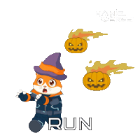 Get Out Running Sticker by Hamieverse