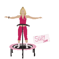 vesmir_nicky girl fitness woman jump Sticker