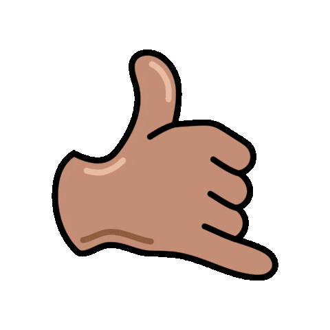 Hang Loose Call Me Sticker by caracaraNYC