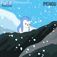 Sad The Mountain GIF by Pudgy Penguins