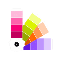 deblank animation colors palette pantone Sticker