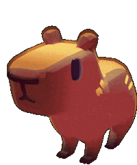 Happy Capybara Sticker by Kitten Cup Studio