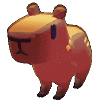 Side Eye Capybara Sticker by Kitten Cup Studio