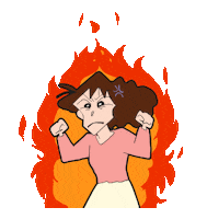 Shinchan anime angry fire japan Sticker