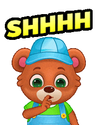 Keep Quiet Shut Up Sticker by Lucas and Friends by RV AppStudios