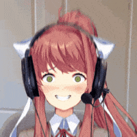 Miruaico gaming ddlc monika doki doki literature club GIF