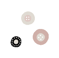 rosadelgadoborda buttons costura coser botones Sticker