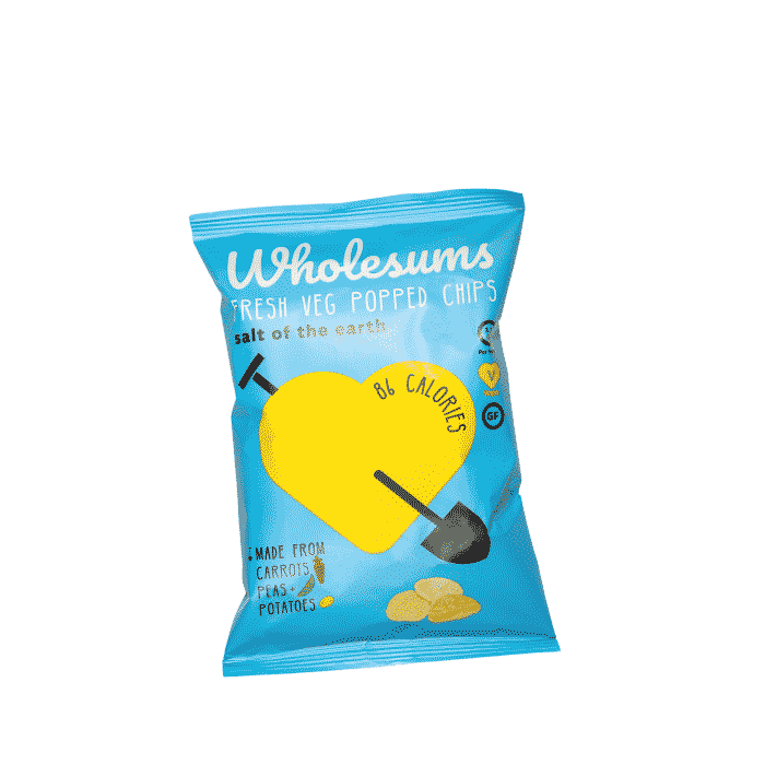 WholesumsSnacks giphyupload salt of the earth wholesums fresh veg popped chips Sticker