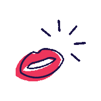 Mouth Kiss Sticker by #SurdosQueOuvem