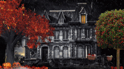 haunted house cat GIF