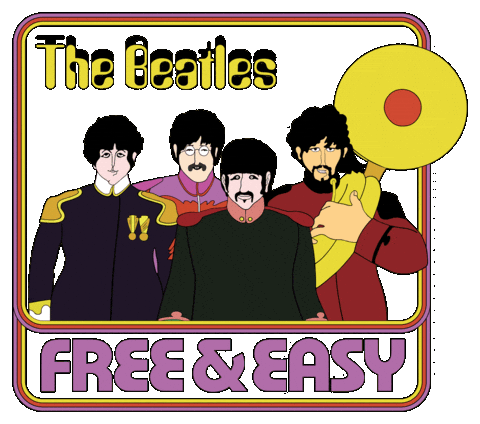 The Beatles Sun Sticker by Free & Easy