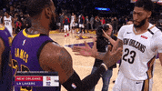 los angeles lakers hug GIF by NBA