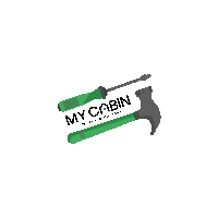 MyCabin green tools cabin logcabin Sticker