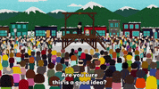 crowd talking GIF by South Park 
