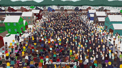 mad crowds GIF by South Park 