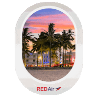 redairdo miami flight avion dominican Sticker