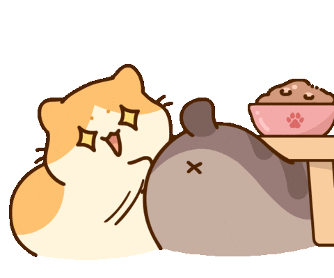 Cat Slap Sticker by Bichi Mao