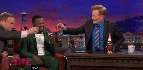 50 cent cheers GIF by Team Coco