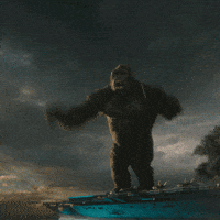 GodzillaVsKong fight jump battle escape GIF